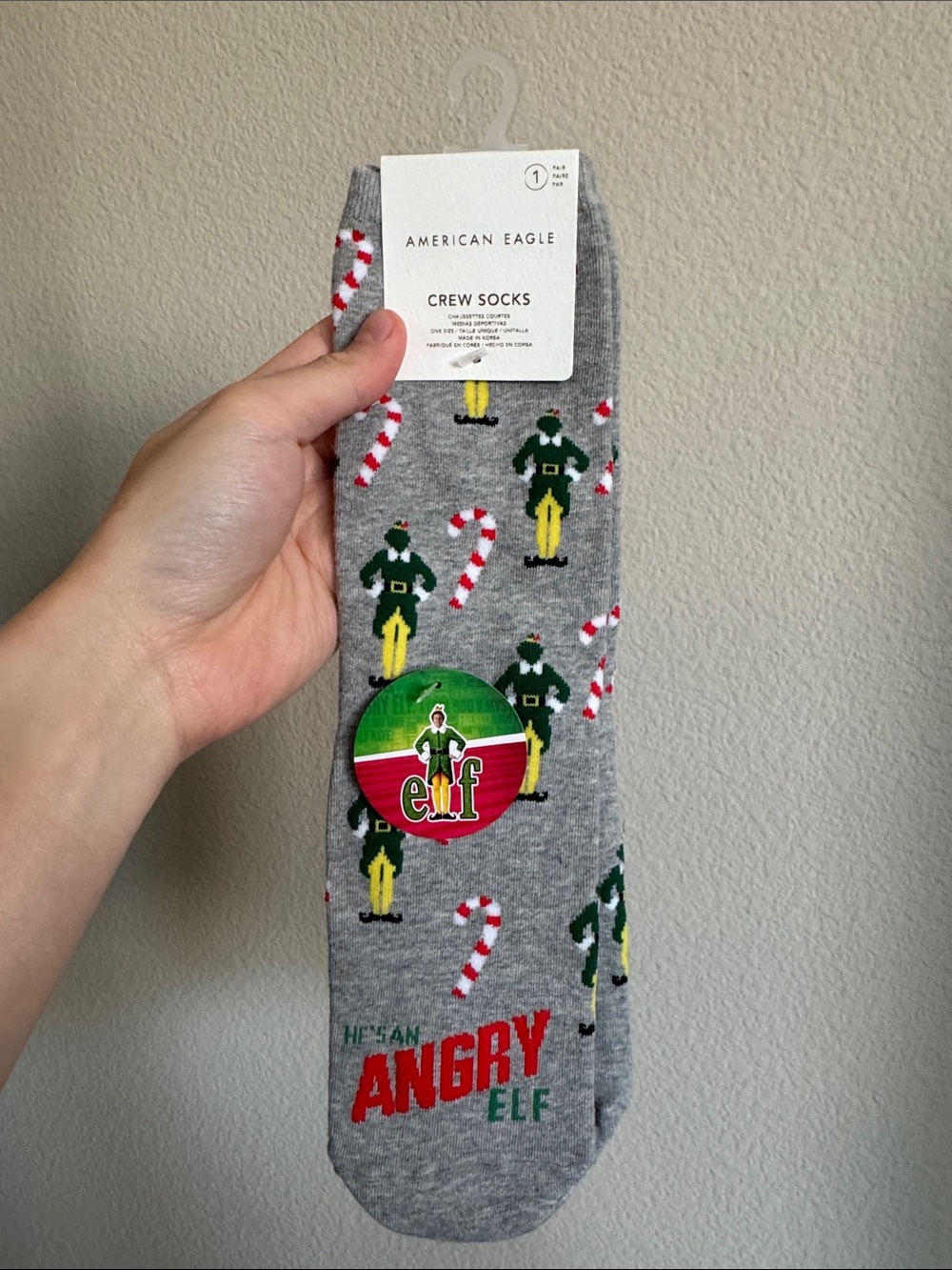 American Eagle Crew Socks Elf